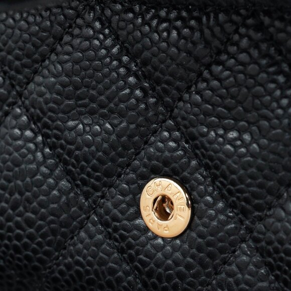 Chanel Black Caviar Leather Flap Card Holder Wallet - Picture 7 of 12